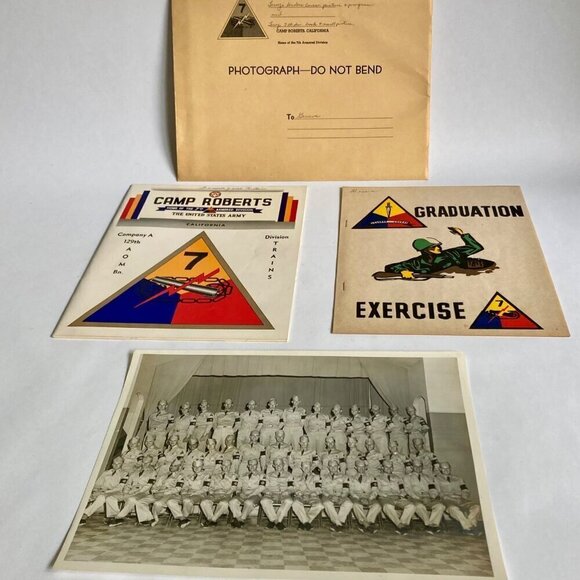 Vintage Army 7th Armored Division 1953 Graduation Exercise, Training Book &Photo - Picture 1 of 10